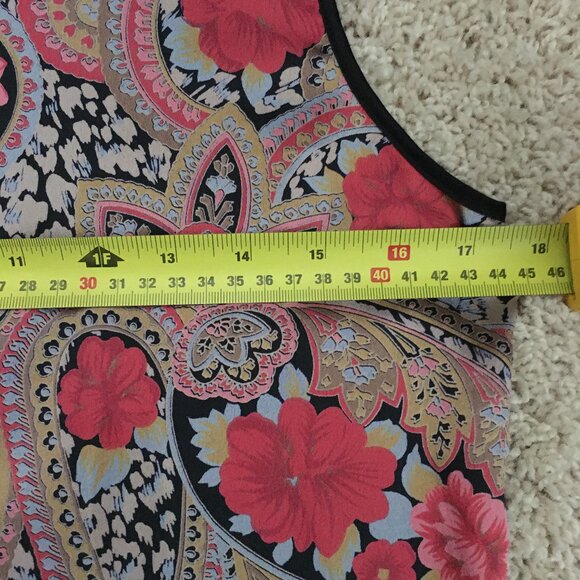 Y2K Made in Canada Vintage Paisley Keyhole Gothic Maid Top - Picture 11 of 14